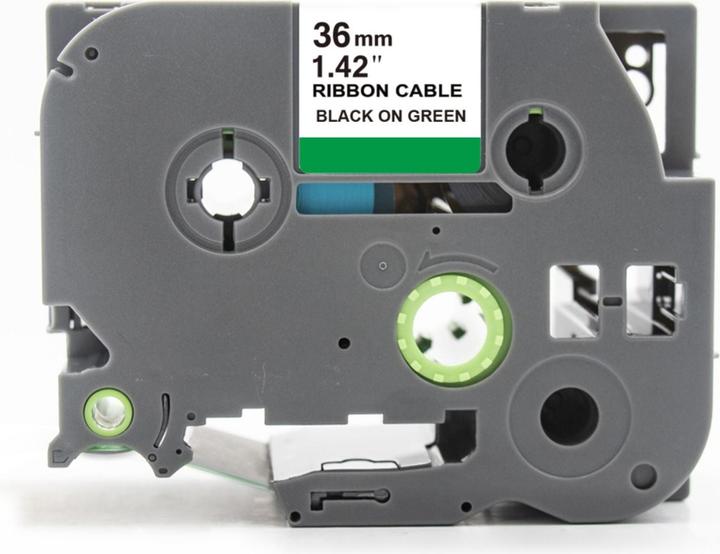 Produktbild Hermex Alternatives Etikettenband zu Brother TZe-FX761 Beschriftungsband (3.60 cm, Grün, Schwarz)