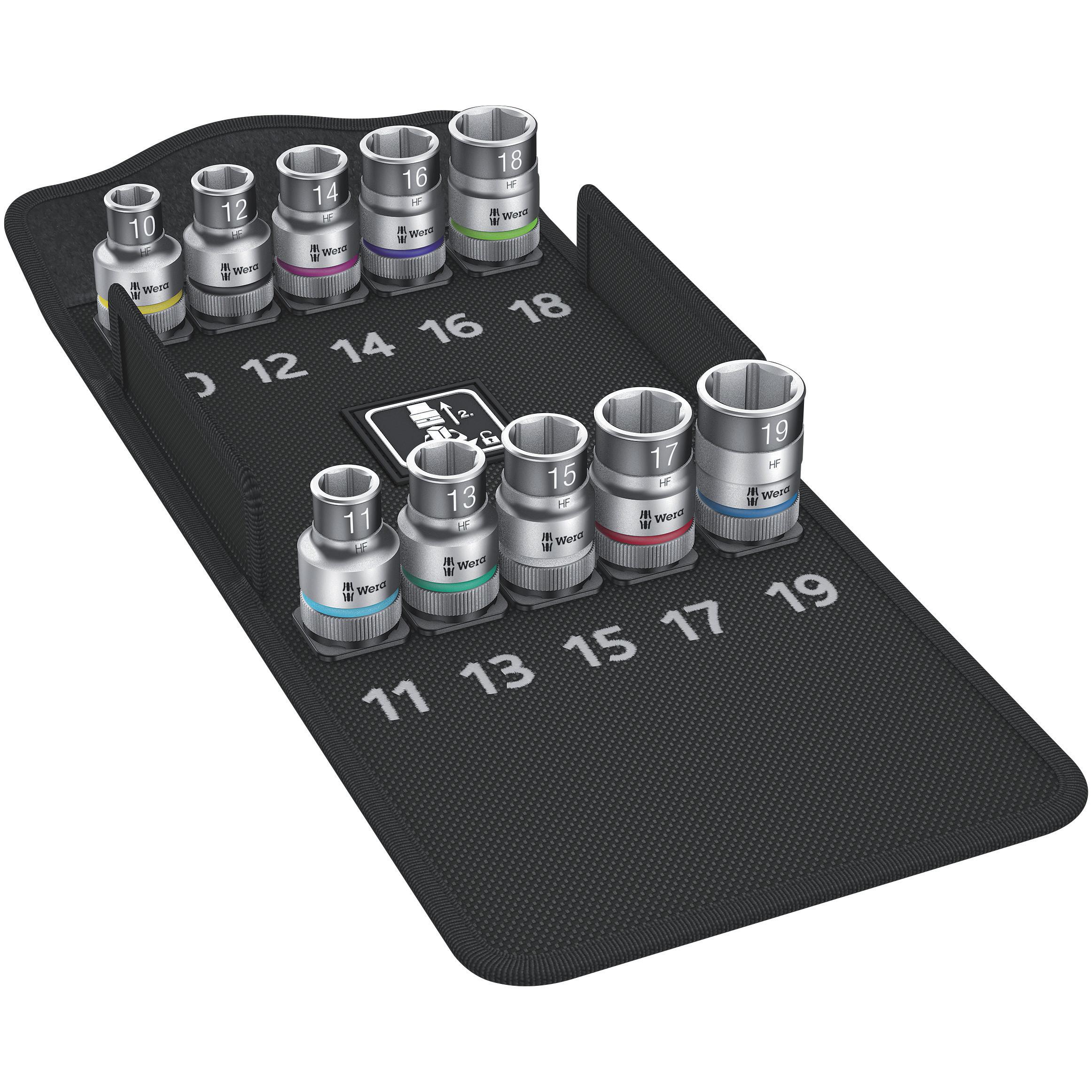 Wera, Steckschlüssel + Stecknuss, 8790 Hmc Hf 1 (19 mm, 14 mm, 18 mm, 11 mm, 12 mm, 17 mm, 15 mm, 13 mm, 16 mm, 10 mm)