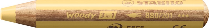 Actual product image STABILO woody 3 in 1 coloured pencil with sharpener and brush (Pastel shades, 18 x)