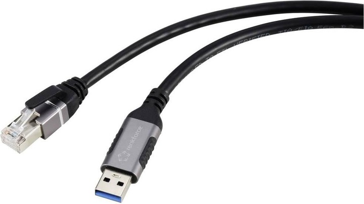 Actual product image Renkforce USB, network adapter cable (1x USB 3.2 Gen 1 plug A (USB 3.0) - 1x (RJ45 (1x))