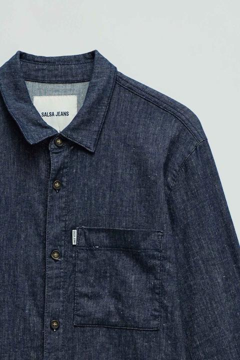 Immagine prodotto Salsa Jeans Leinenhemd Indigo Linen (S)