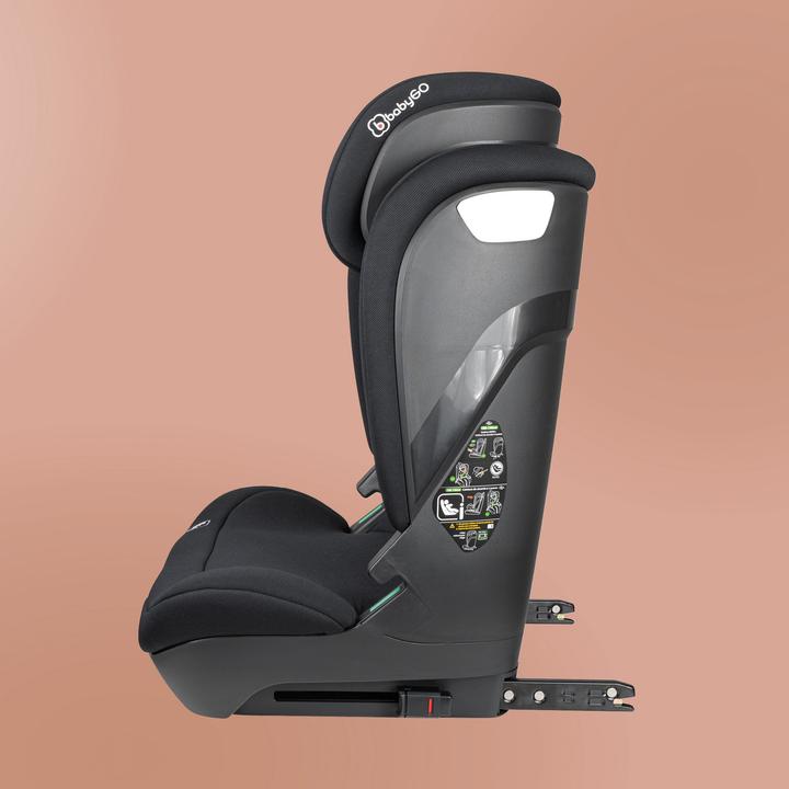 Actual product image BabyGo Motion Isize Isofix black (Child seat, ECE R129/i-Size Standard)