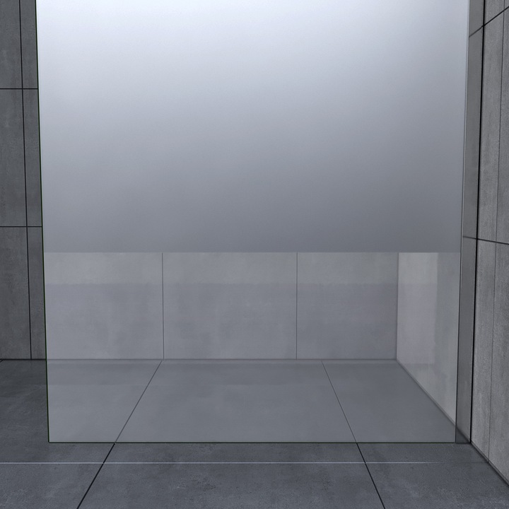 Actual product image SONNI Shower enclosure single door, frameless, walk-in, NANO treated glass 90x195 cm (90 cm, 0.80 cm, 195 cm)