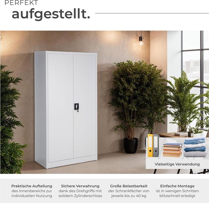 Produktbild tectake Schrank (80 x 40 x 180 cm)