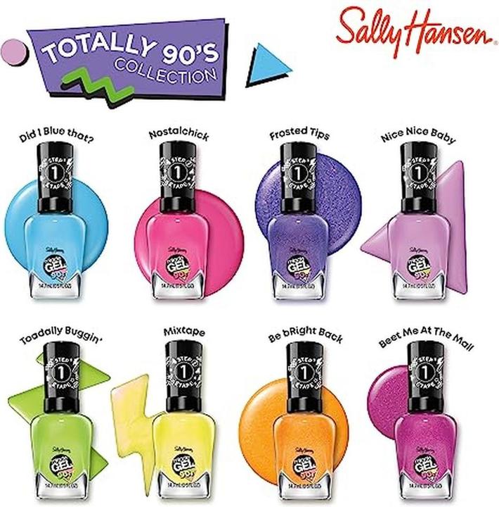 Image du produit Sally Hansen Miracle Gel Hue Had to Be There Collection Nail Polish Mixtape 0.5 fl oz (multicolore, Vernis à ongles effet gel)