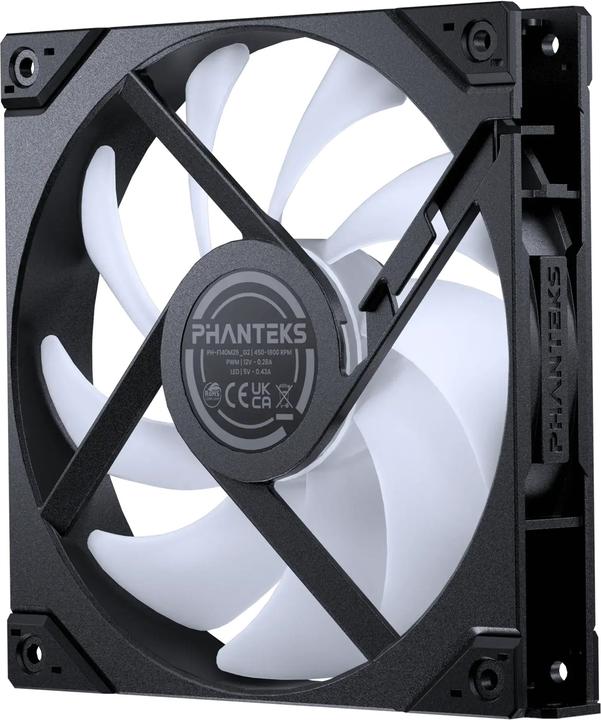 Produktbild Phanteks M25 Gen2 PWM D-RGB Lüfter - Reverse Blade, 140mm, schwarz (140 mm)