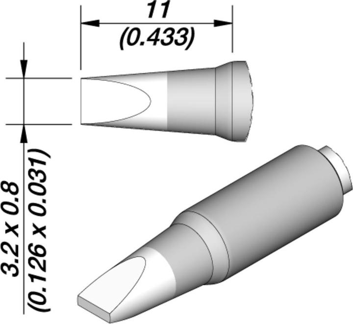 Produktbild JBC Lötspitze Serie C245E, C245161E/3,2 x 0,8 mm, Meisselform (Lötspitze)
