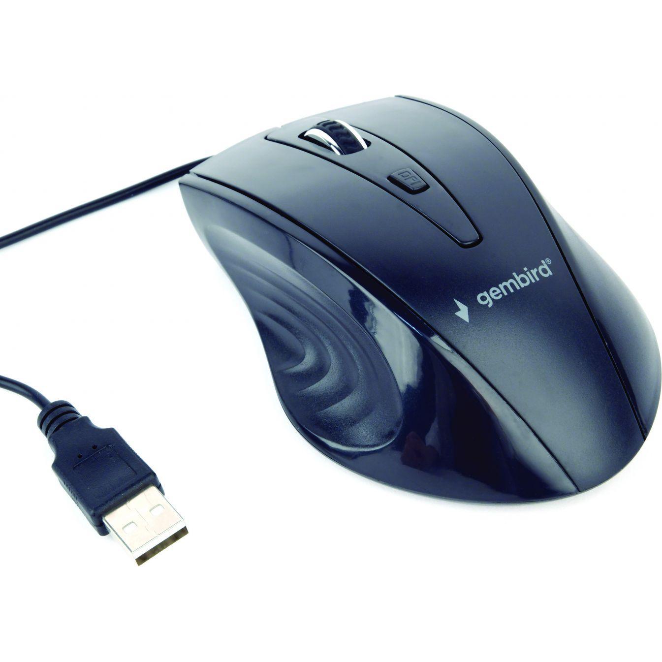 Gembird MUS-4B-02 (Kabelgebunden), Maus, Schwarz