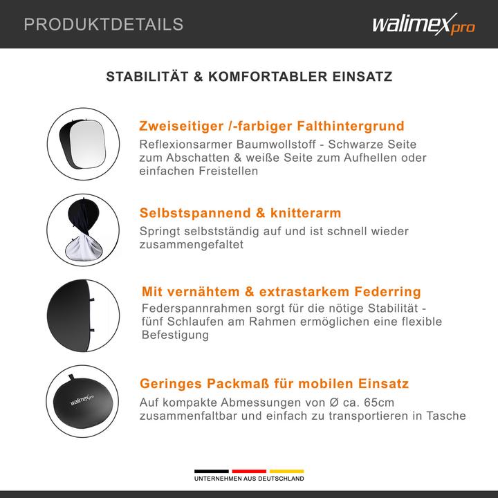 Produktbild Walimex 2in1 Falthintergrund (145 cm, 200 cm)