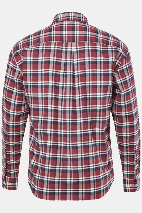 Immagine prodotto JP1880 Camicia di flanella a quadri con taglio moderno, maniche lunghe e colletto button-down (L)