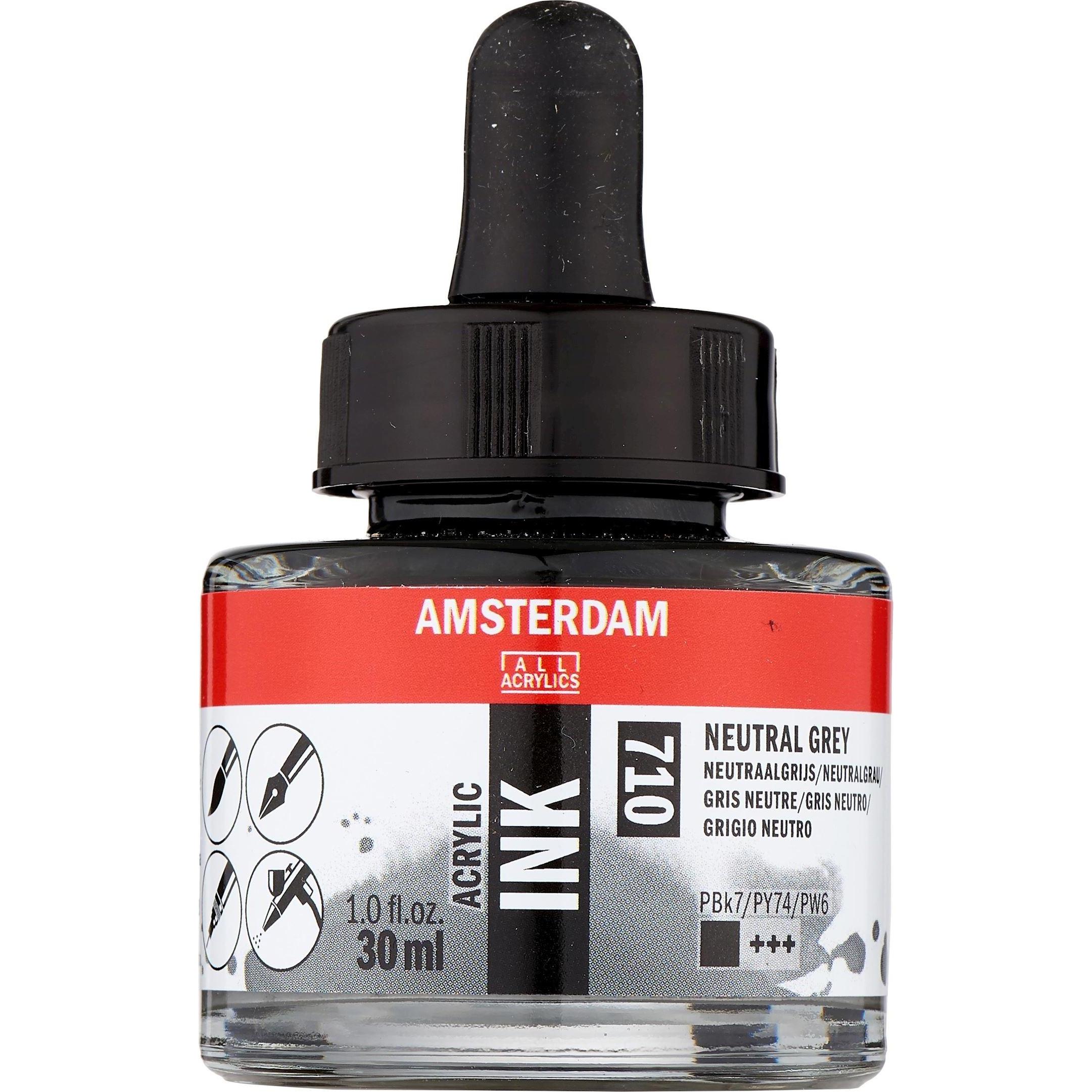 Talens, Künstlerfarbe + Bastelfarbe, Amsterdam Akryltinte 30 ml (Grau, 30 ml)