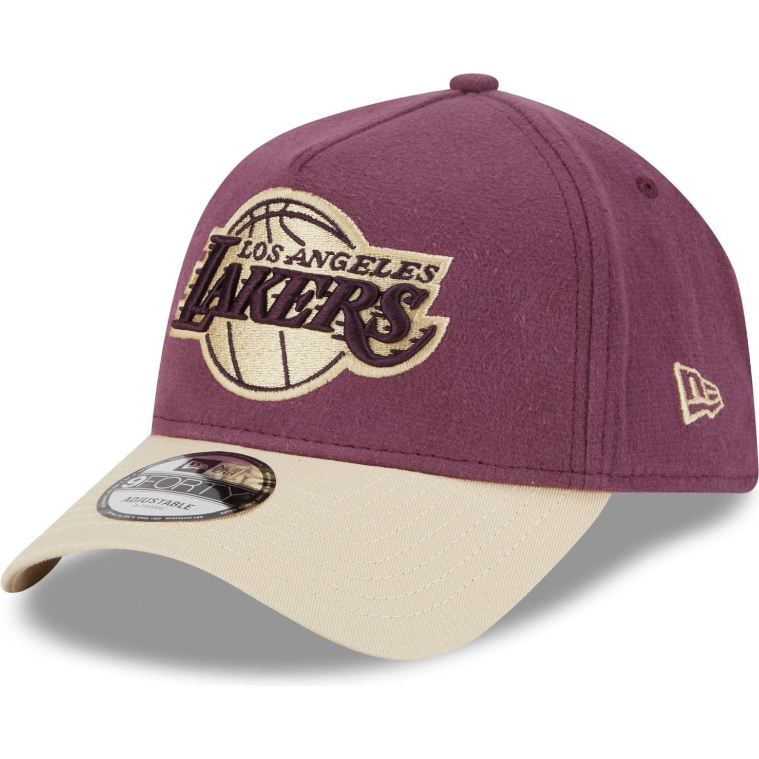 New Era, Herren, Cap, A-Frame 9Forty Cap MOLESKIN Los Angeles Lakers, Rot, (One Size)