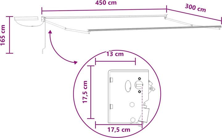 Produktbild vidaXL Elektrische Markise (3 m)
