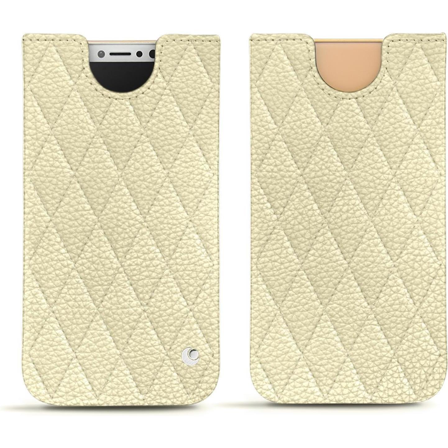 Thumbnail - Noreve Lederschutzhülle (Apple iPhone XS), Smartphone Hülle, Weiss