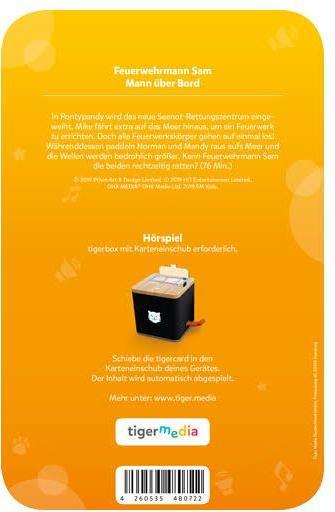 Produktbild Tigermedia Tigercard Feuerwehrmann Sam Mann über Bord (Deutsch)