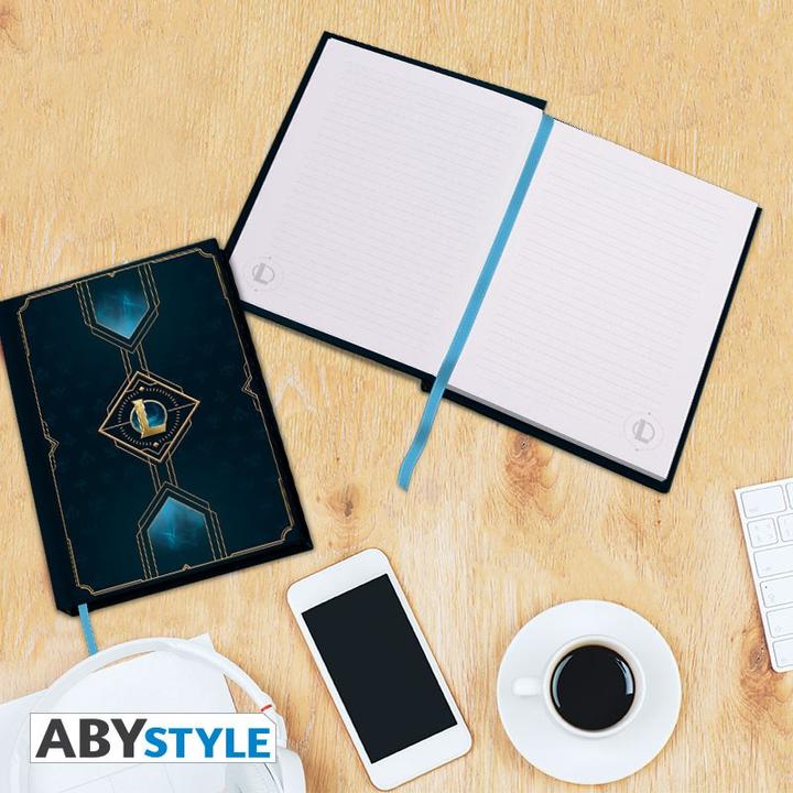 Image du produit ABYstyle LEAGUE OF LEGENDS Carnet de notes - Logo Hexteck (A5, À rayures, Couverture rigide)