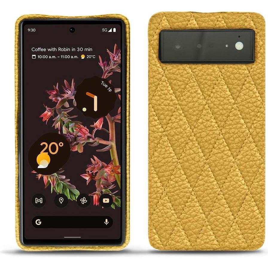 Noreve Lederschutzhülle (Google Pixel 6), Smartphone Hülle, Orange