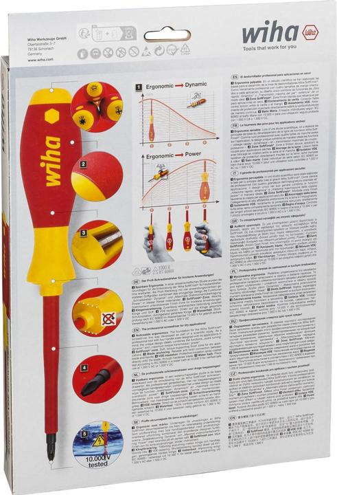 Actual product image Wiha Screwdriver set (Slotted screws, Phillipps cross recess (PH))