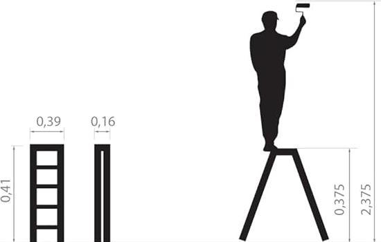 Actual product image Drabest Stepladder (Stile, 41 cm)
