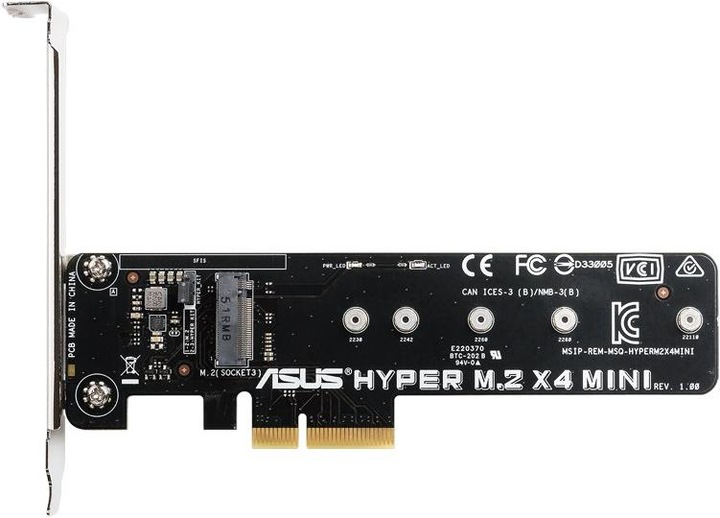 Produktbild ASUS Hyper M.2 X4 PCI-E Mini Adapter Karte
