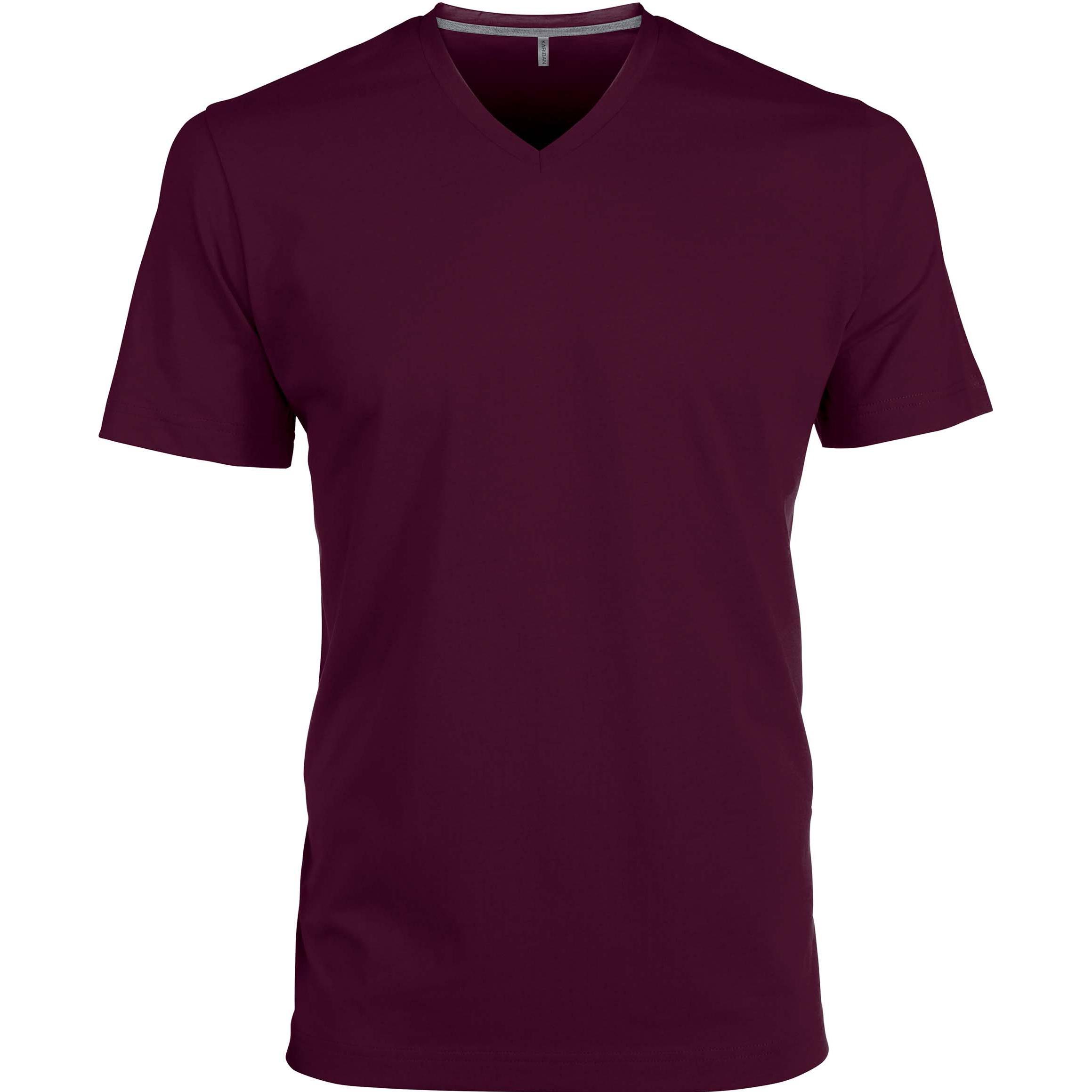 Kariban, Herren, Shirt, V-Ausschnitt, Rot, (3XL)