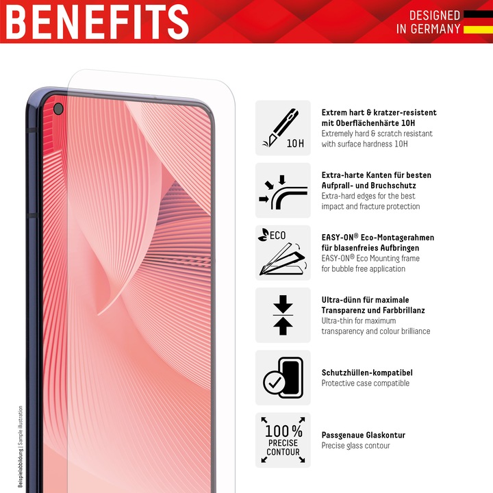 Actual product image Displex Real Glass, 2D Panzerglas (1 Piece, Nothing Phone (1))