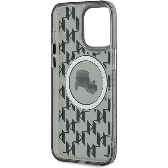 Thumbnail - Karl Lagerfeld KLHMP15LHMCKMHK iPhone 15 Pro 6.1" czarny/black IML Monogram Karl&Choupette Head MagS (Apple iPhone 15 Pr...