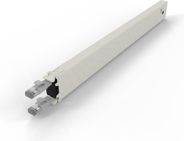 Productafbeelding PATCHBOX één / Cassette / 8RU / Cat 6A, STP, 0,8 m, grijs (S/FTP, CAT6a, 0.80 m)