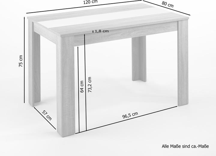 Produktbild ByLiving Nori (120 x 80 x 75 cm)