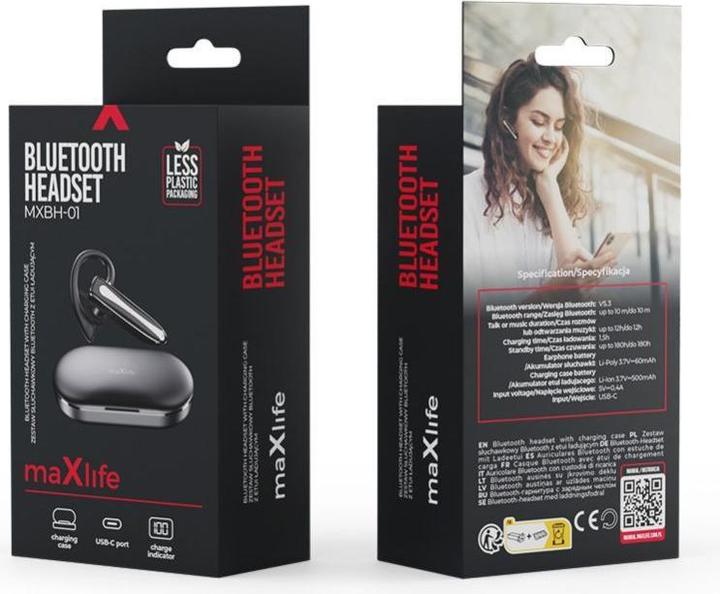 Produktbild Maxlife Bluetooth headset MXBH-01 with charging case (12 h, Kabellos)