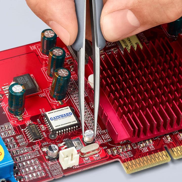 Image du produit Knipex Brucelles de précision avec poignées en caoutchouc ESD