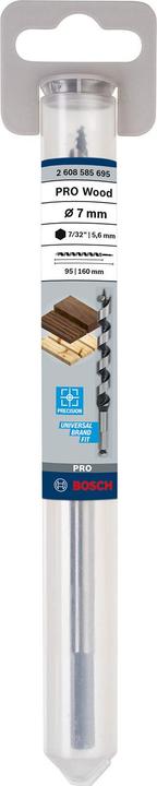 Produktbild Bosch Professional Zubehör PRO Wood Holzschlangenbohrer, 7 x 95 x 160 mm (5.6 mm)
