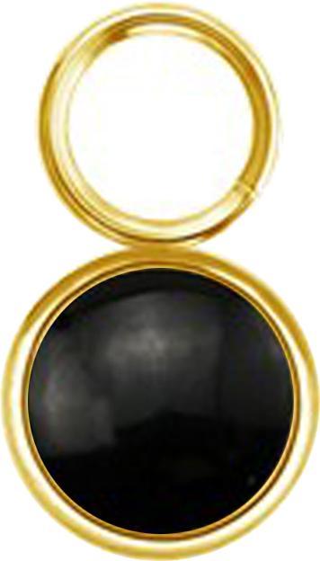 Immagine prodotto Star Piercing Anhänger vergoldet ein schwarzer Onyx Stein (senza ottone, Mnerale, Acciaio chirurgico 316L)
