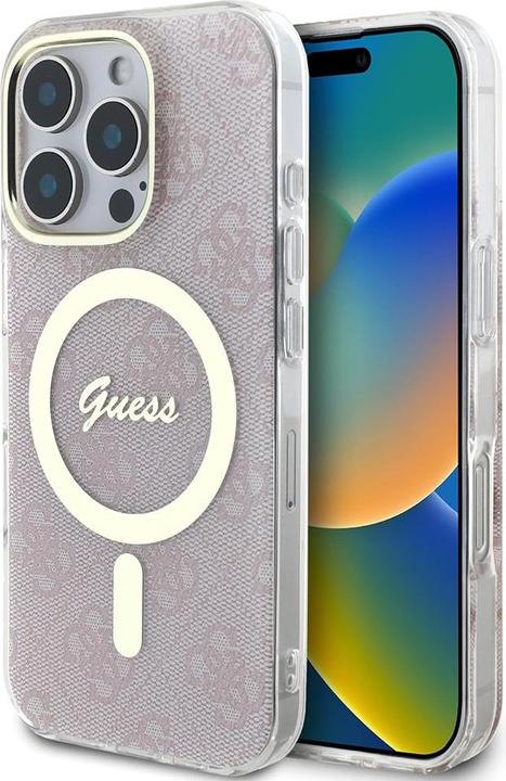 Produktbild Guess GUHMP16LH4STP iPhone 16 Pro 6.3" różowy/pink hardcase IML 4G MagSafe (Apple iPhone 16 Pro)