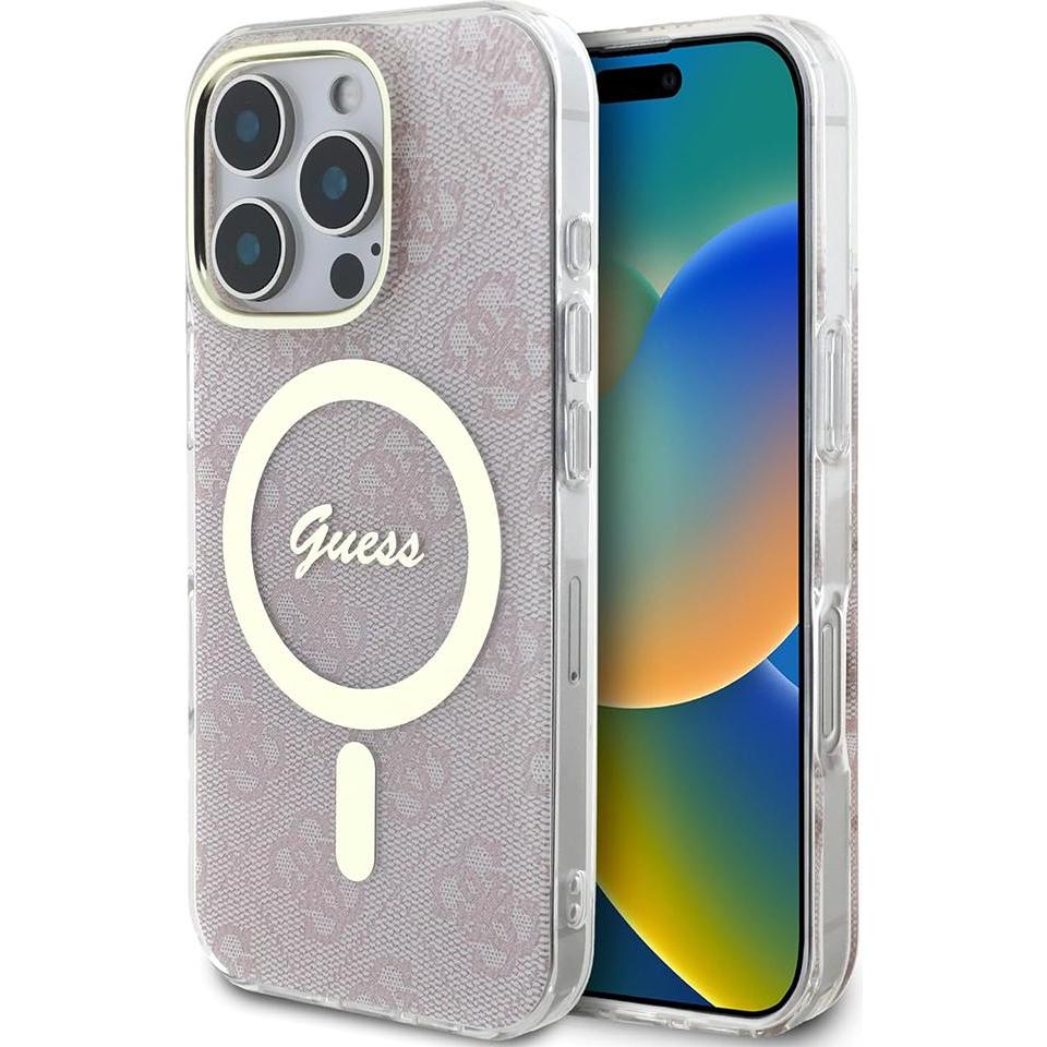 Thumbnail - Guess GUHMP16LH4STP iPhone 16 Pro 6.3" różowy/pink hardcase IML 4G MagSafe (Apple iPhone 16 Pro), Smartphone Hülle, Pink
