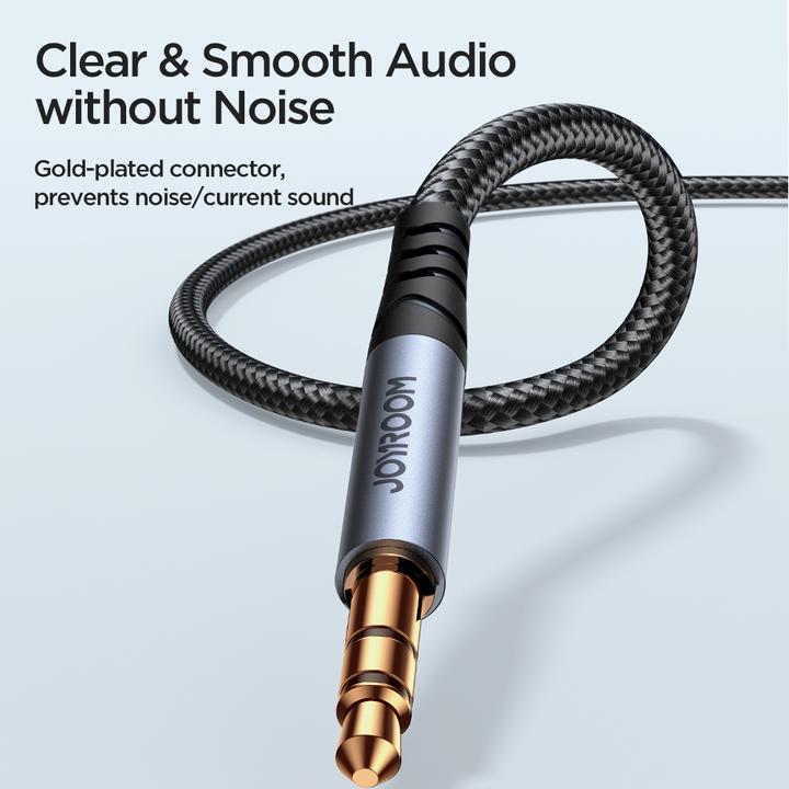 Produktbild Joyroom Stereo-Audiokabel AUX 3,5 mm Miniklinke 1,2 m schwarz (SY-A08) (1.20 m, 3.5mm Klinke (AUX))