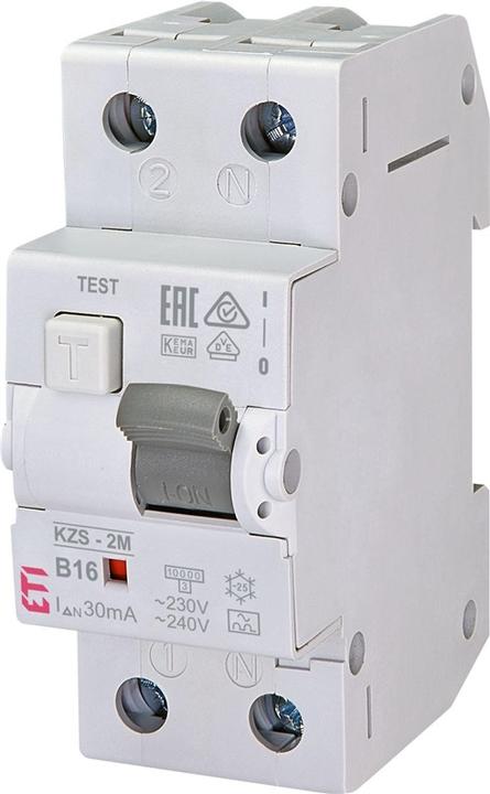 Actual product image Eti Polam residual current circuit-breaker KZS-2M 2P 16A B 0.03A Type A - 002173204