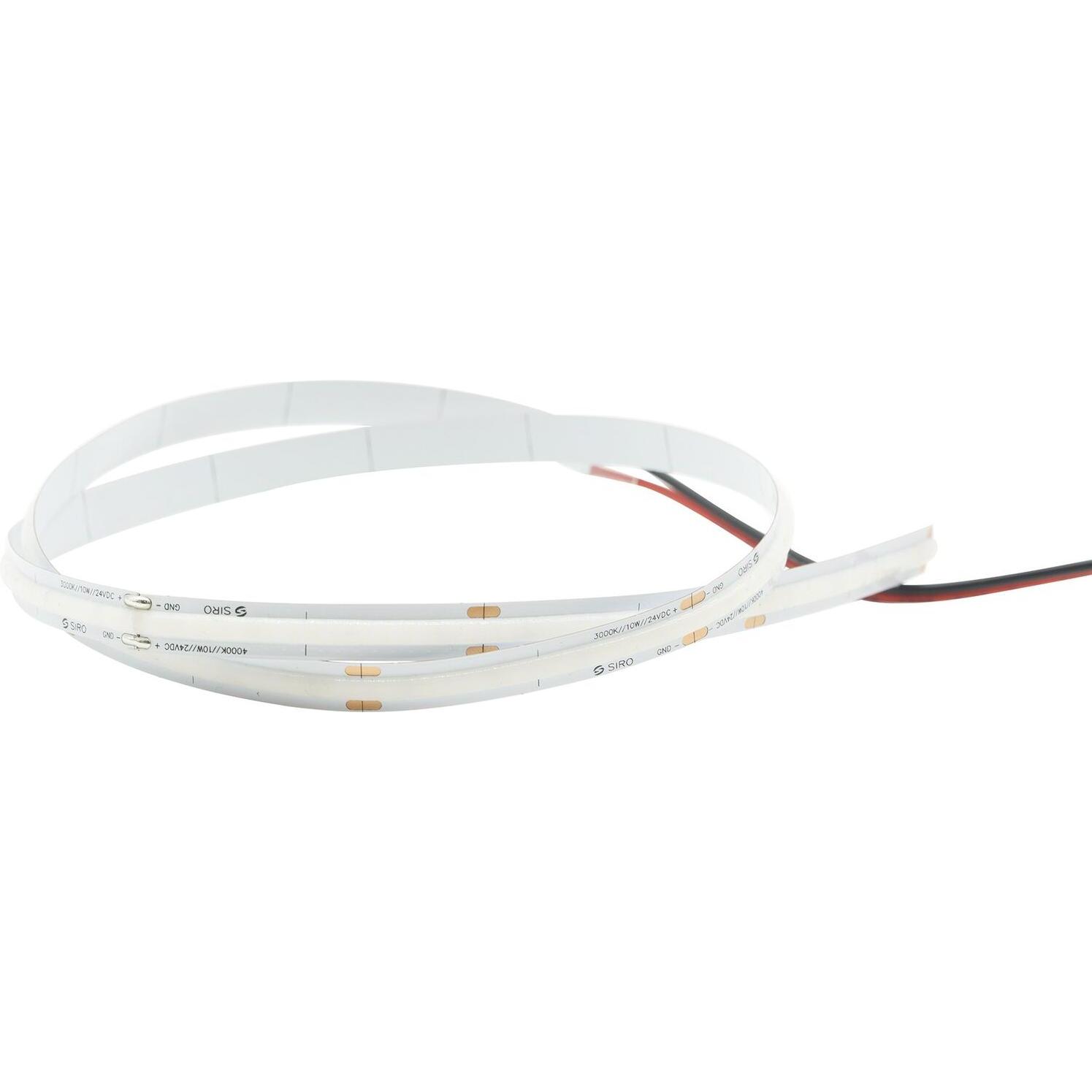 Siro, LED Streifen, LED-Band SL-COB DualColor 10W/m, IP20, 24 V/DC, Rolle 20 m (Neutralweiss, Warmweiss, 2000 cm, Indoor...