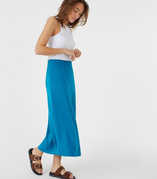 Produktbild La Redoute Collections Ausgestellter Maxirock aus mattem Satin (44)