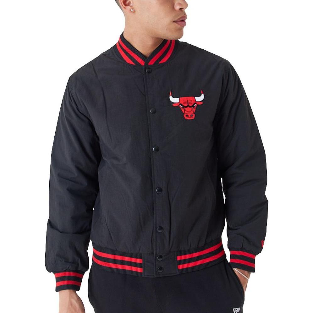 New Era, Herren, Jacke, College Bomber Jacke - BACKPRINT Chicago Bulls - XL (XL), Schwarz, XL