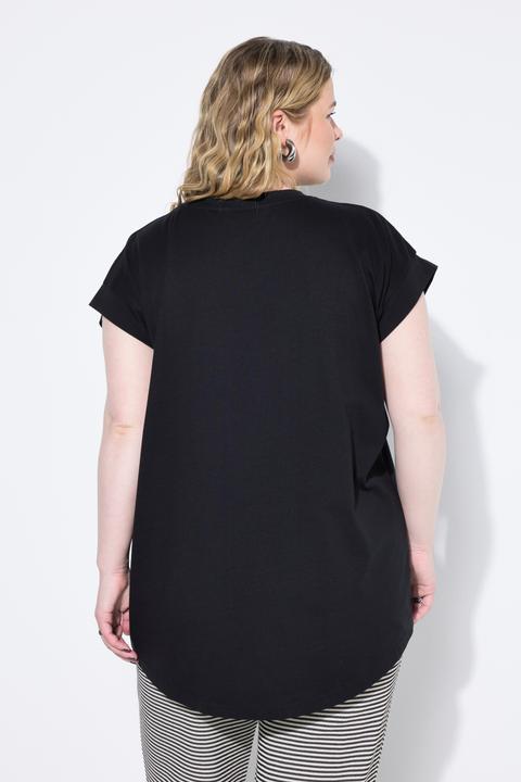 Actual product image Studio Untold Cap Sleeve Rounded Hem Tunic Tee (46, 48)