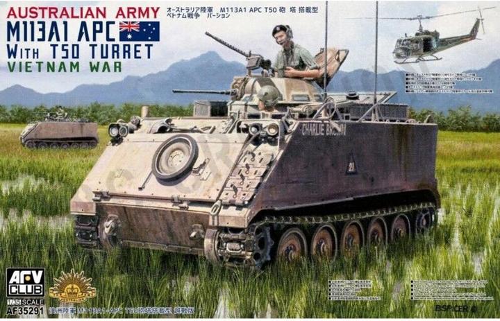 Actual product image AFV Club Australian army M113A1 APC with T50 turret Vietnam war