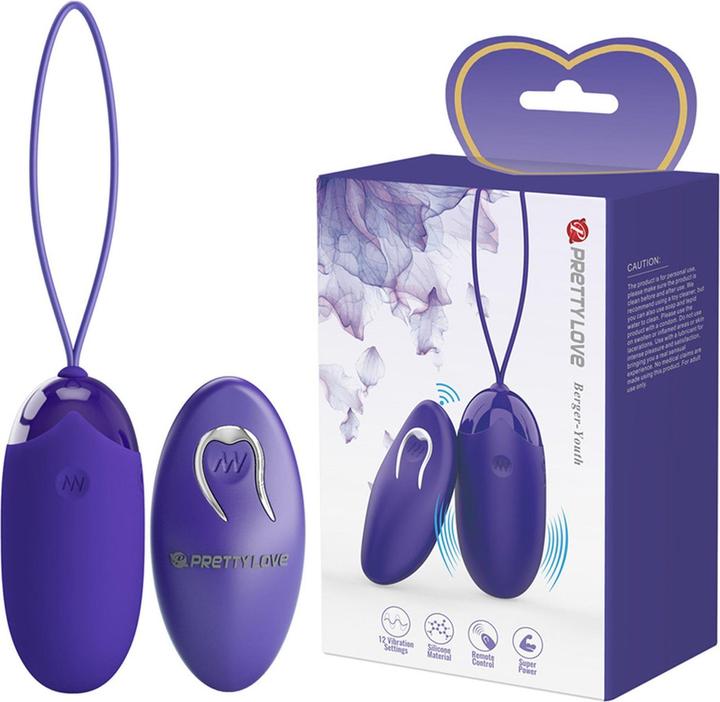 Actual product image Pretty Love Berger Youth Hurt Egg Remote Control Violet