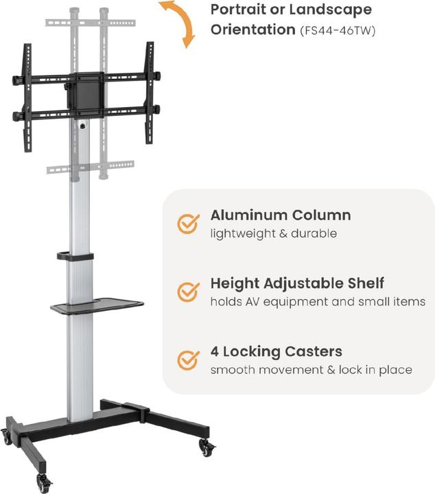 Immagine prodotto equip Supporto da pavimento (50 kg, 37" - 86")