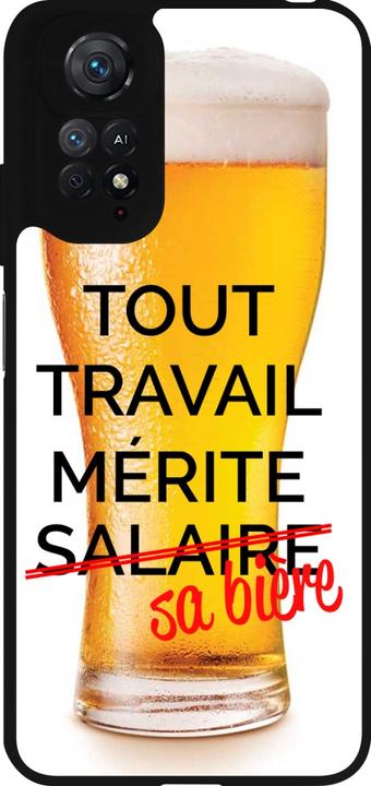 Image du produit PhoneLook Coque Silicone rigide noir Tout travail mérite sa bière (Xiaomi Redmi Note 11)