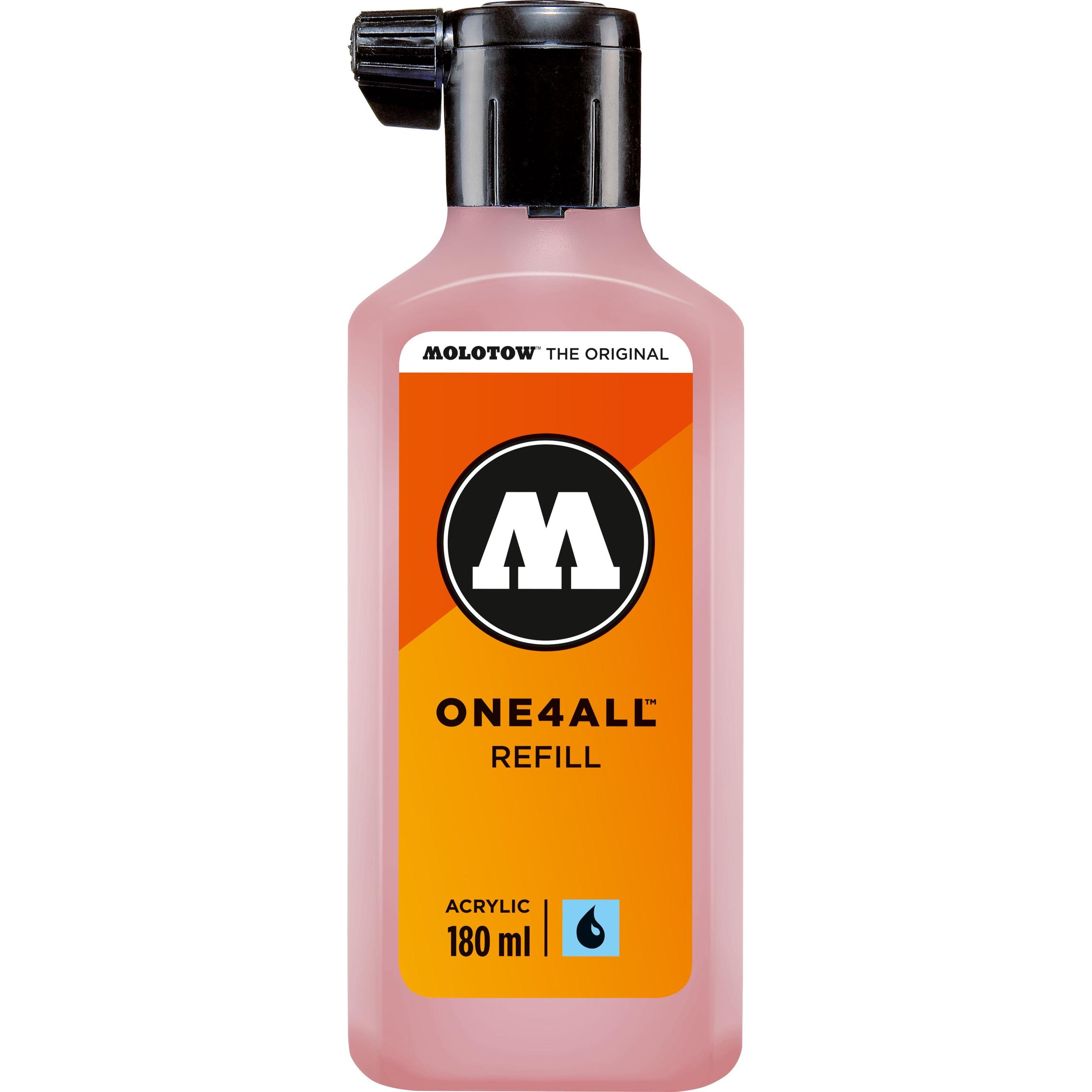 Molotow, Ersatzpatrone, Nachfülltinte One4All für Permanentmarker 180ml haut pastell (Nachfülleinheit, Beige)