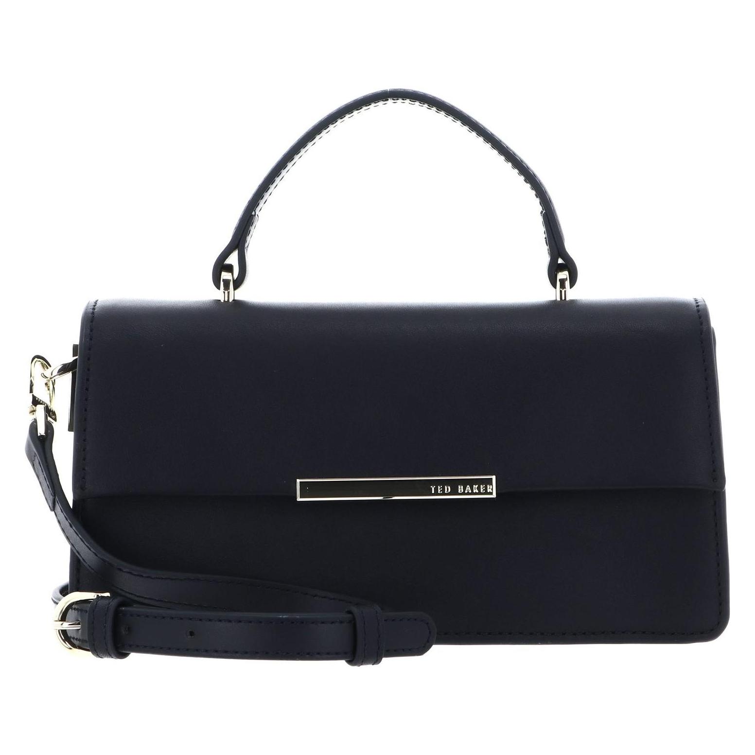 Ted Baker, Damen, Handtasche, Rhaae Bar Detail Elongated Top Handle Bag, Blau