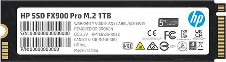 Immagine prodotto HP HEWLETT PACKARD SSD FX900 PRO 1TB 4A3U0AA interno (1000 GB, M.2 2280)