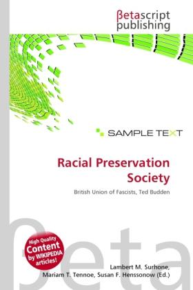 Actual product image Racial Preservation Society (2010)