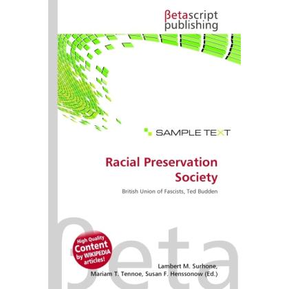Racial Preservation Society, Fachbücher